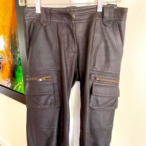 Guess leather crop pants